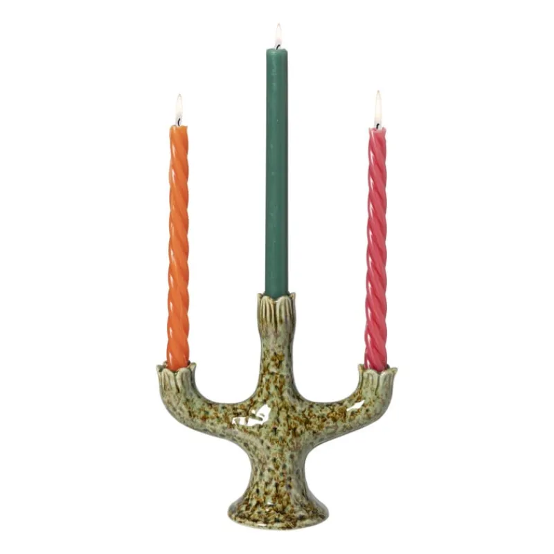 Xenos Kandelaars-Kandelaar cactus - groen - 21.5x21.5x9.7 cm