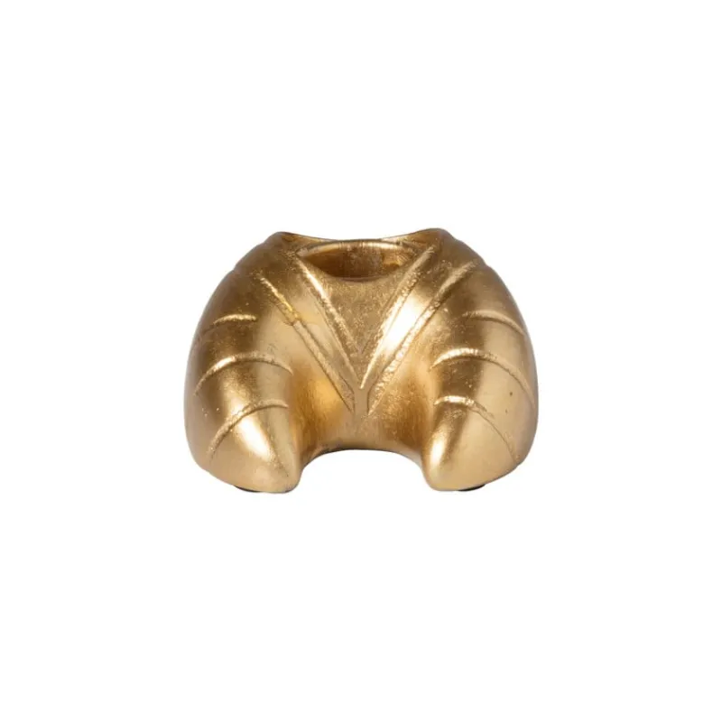 Xenos Kandelaars-Kandelaar croissant Monique - goud - 4x6.5x6.5 cm