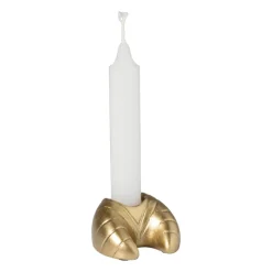 Xenos Kandelaars-Kandelaar croissant Monique - goud - 4x6.5x6.5 cm