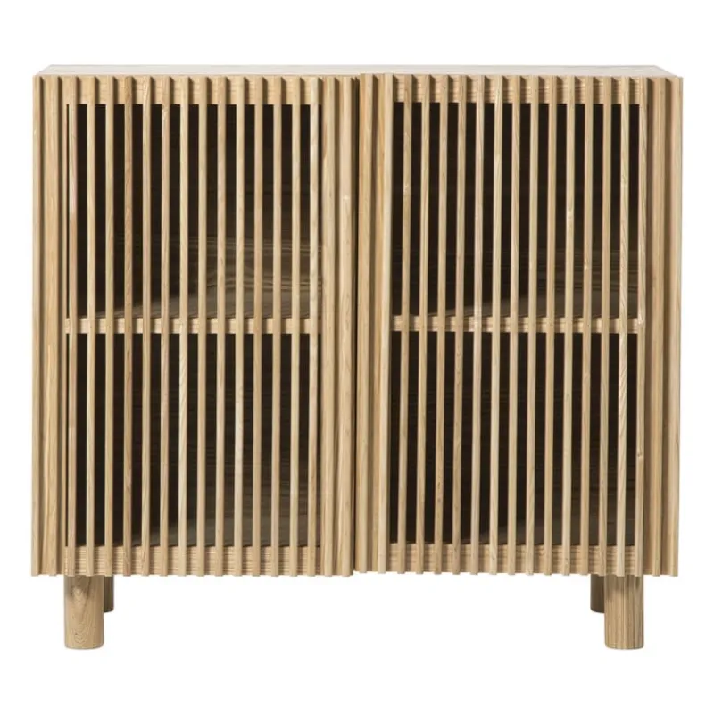 Xenos Kast Met Deuren|Dressoir-Kast Japandi met 2 deuren - bruin - 80x72x33 cm