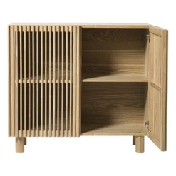 Xenos Kast Met Deuren|Dressoir-Kast Japandi met 2 deuren - bruin - 80x72x33 cm