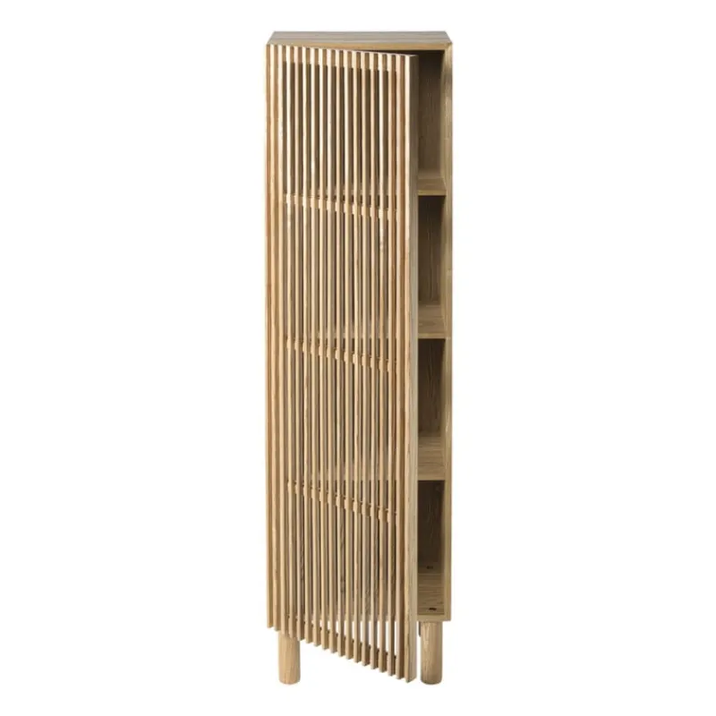 Xenos Kast Met Deuren-Kast Japandi smal - bruin - 145x40x33 cm