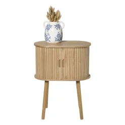 Xenos Nachtkastjes|Kast Met Deuren-Kast Uppsala ovaal - naturel - 65x50x30 cm