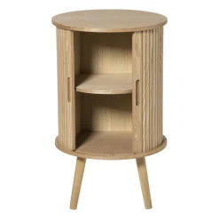 Xenos Nachtkastjes|Kast Met Deuren-Kast Uppsala rond hoog - naturel - ø40x65 cm