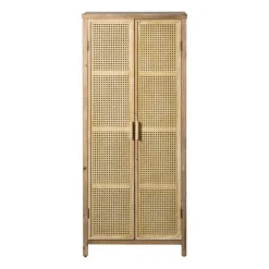 Xenos Kast Met Deuren-Kast webbing Lombok - bruin - 165x70x40 cm