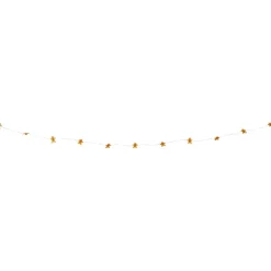 Xenos Kerstverlichting|Kerstboom Verlichting-Kerst lichtslinger met gingerbread mannetjes - bruin - 1.9 meter