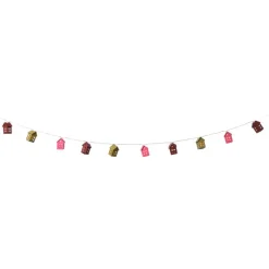 Xenos Kerstverlichting|Kerstboom Verlichting-Kerst lichtslinger met huisjes - multikleur - 165 cm
