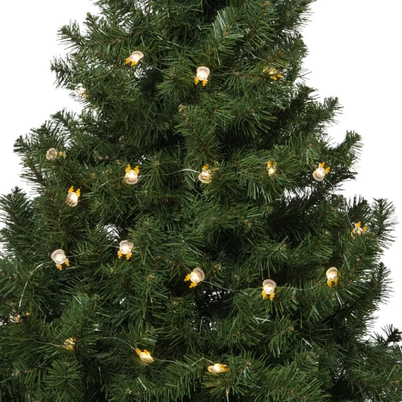 Xenos Kerstverlichting|Kerstboom Verlichting-Kerst lichtslinger met rendiertjes - bruin - 1.9 meter