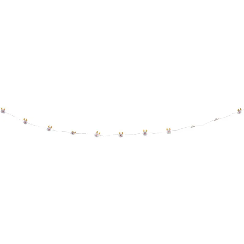 Xenos Kerstverlichting|Kerstboom Verlichting-Kerst lichtslinger met rendiertjes - bruin - 1.9 meter