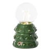 Xenos Kerstverlichting|Led Lampen-Kerst tafellamp - groen - ø9x16 cm