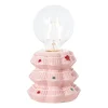 Xenos Kerstverlichting|Led Lampen-Kerst tafellamp - roze - ø10.5x16.5 cm