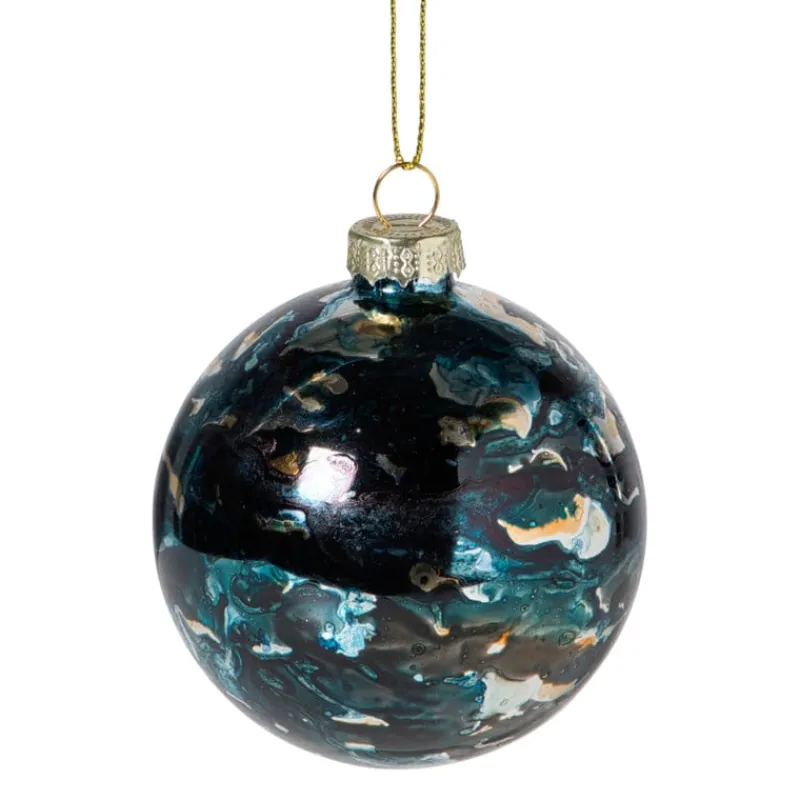 Xenos Kerstballen-Kerstbal bleeding - blauw