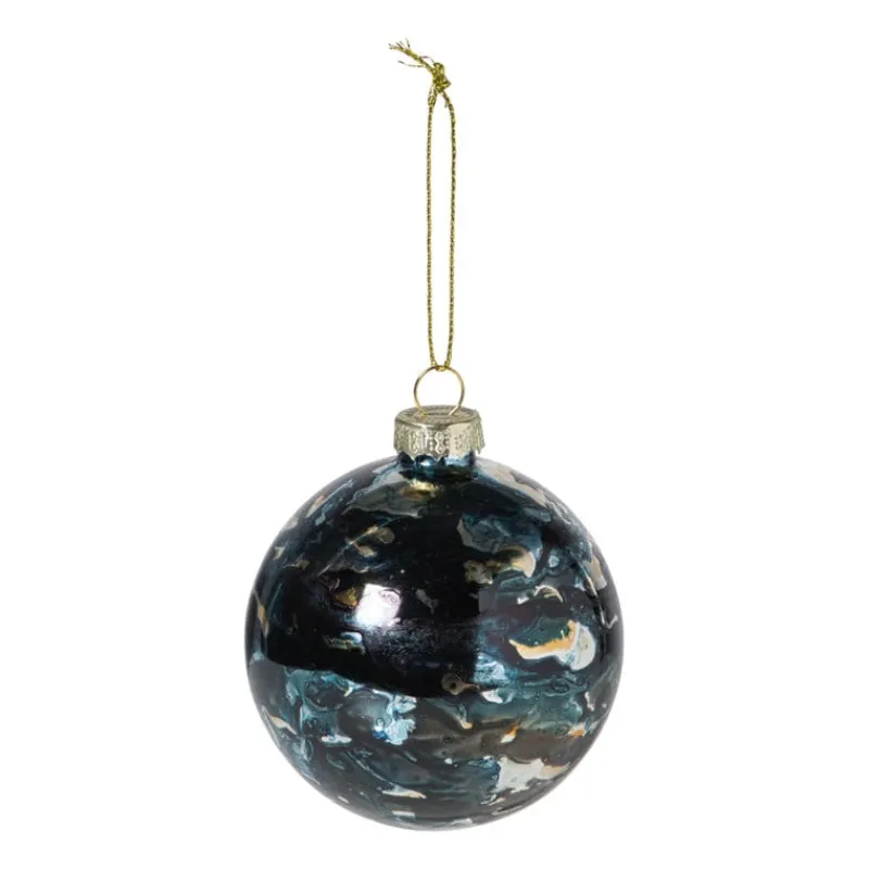 Xenos Kerstballen-Kerstbal bleeding - blauw