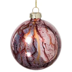 Xenos Kerstballen-Kerstbal bleeding - paars