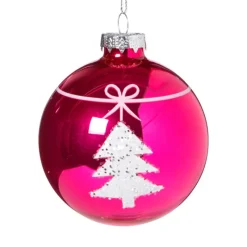 Xenos Kerstballen-Kerstbal boom - rood - diverse varianten