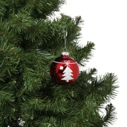 Xenos Kerstballen-Kerstbal boom - rood - diverse varianten
