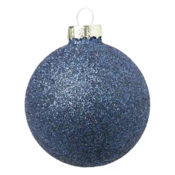 Xenos Kerstballen-Kerstbal box - blauw - set van 8