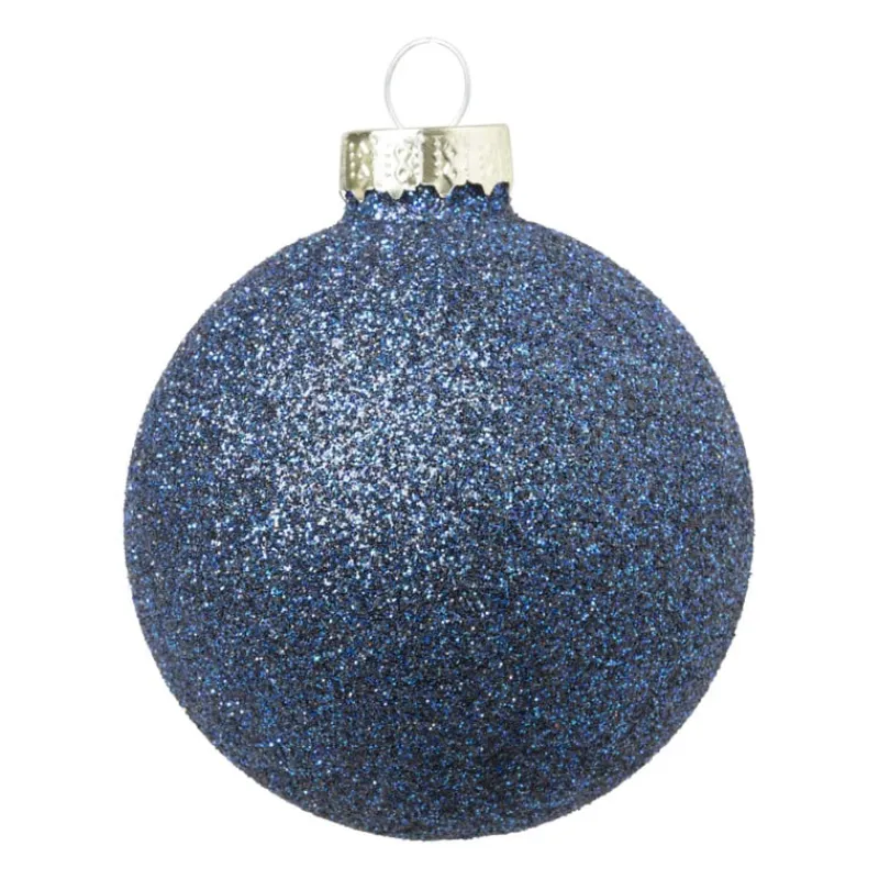 Xenos Kerstballen-Kerstbal box - blauw - set van 8