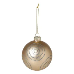 Xenos Kerstballen-Kerstbal cirkels stipjes - goudkleurig