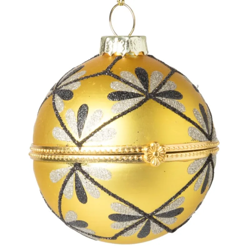 Xenos Kerstballen-Kerstbal faberge - goud -ø6 cm