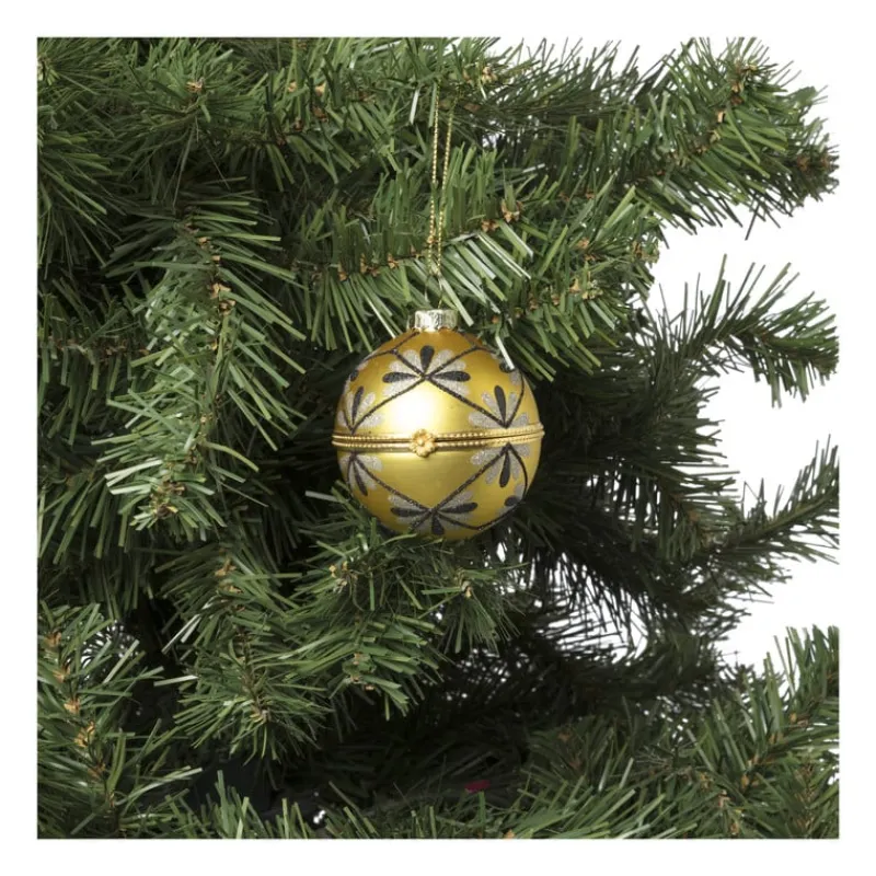 Xenos Kerstballen-Kerstbal faberge - goud -ø6 cm