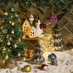 Xenos Kerstballen-Kerstbal faberge - goud -ø6 cm