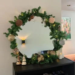Xenos Kerstballen-Kerstbal fluffy - bruin