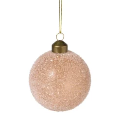 Xenos Kerstballen-Kerstbal frozen - lichtbruin