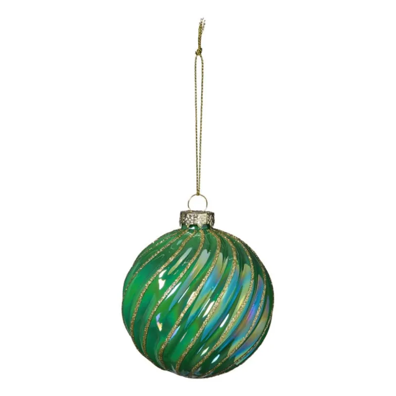 Xenos Kerstballen-Kerstbal gedraaid - groen