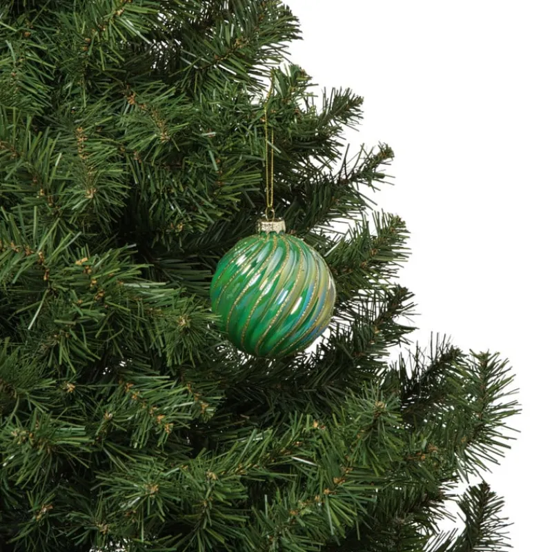 Xenos Kerstballen-Kerstbal gedraaid - groen