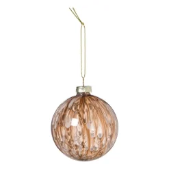 Xenos Kerstballen-Kerstbal glossy - bruin