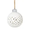 Xenos Kerstballen-Kerstbal LED stippen - wit
