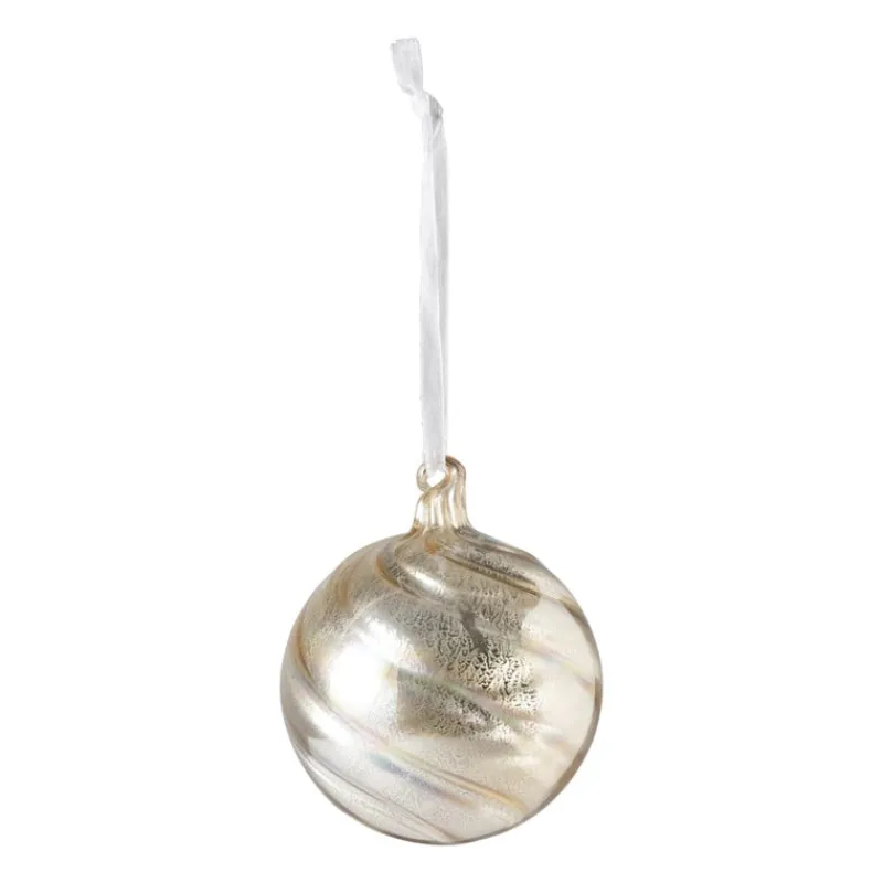 Xenos Kerstballen-Kerstbal marble goud - diverse varianten - ⌀8 cm