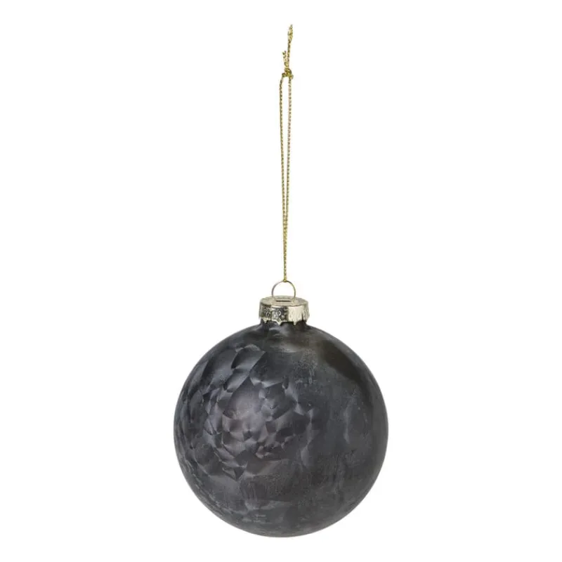 Xenos Kerstballen-Kerstbal mat satijn - zwart