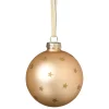 Xenos Kerstballen-Kerstbal met sterretjes - beige