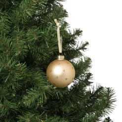 Xenos Kerstballen-Kerstbal met sterretjes - beige