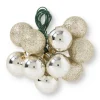 Xenos Kerstballen-Kerstbal op steker - goudkleurig/zilver