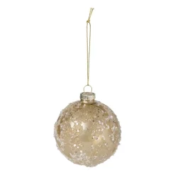 Xenos Kerstballen-Kerstbal sequins - goudkleurig
