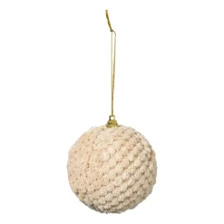 Xenos Kerstballen-Kerstbal stof - beige
