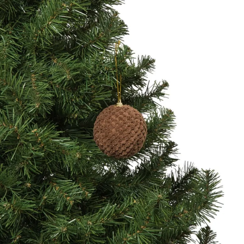 Xenos Kerstballen-Kerstbal stof - bruin