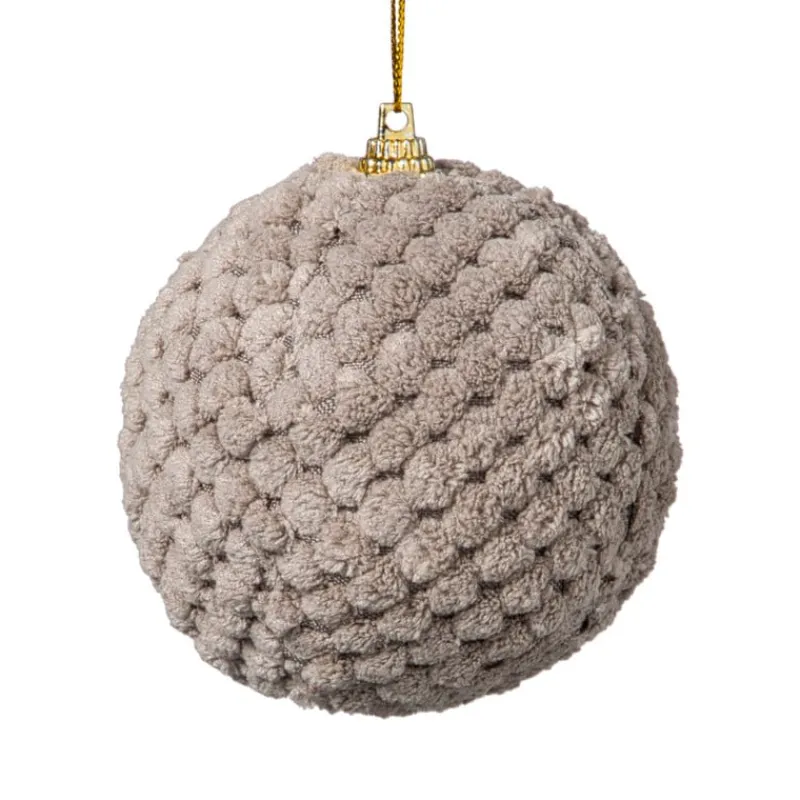 Xenos Kerstballen-Kerstbal stof - grijs
