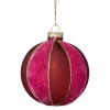 Xenos Kerstballen-Kerstbal twist - paars/roze