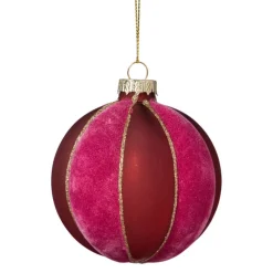 Xenos Kerstballen-Kerstbal twist - paars/roze