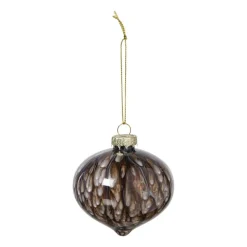Xenos Kerstballen-Kerstbal veren - zwart