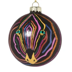 Xenos Kerstballen-Kerstbal zebra - glas - ø8 cm