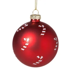 Xenos Kerstballen-Kerstbal zuurstok - rood