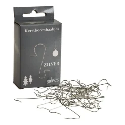 Xenos Kerstballen-Kerstbalhaakjes - zilver - metaal