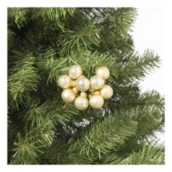 Xenos Kerstballen-Kerstballetjes op draad - goudkleurig - diverse varianten - ø2 cm