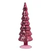 Xenos Kleine Kerstbomen|Kerstfiguren-Kerstboom beeldje groot - rood - ø8x30 cm