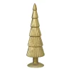 Xenos Kleine Kerstbomen|Kerstfiguren-Kerstboom beeldje groot - olijfgroen - ø8x30 cm